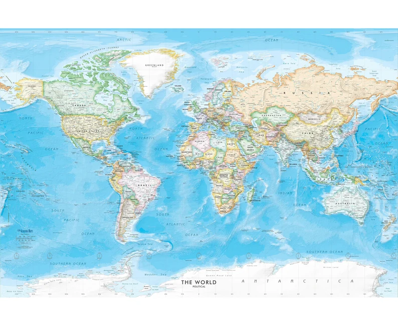 Tactical World Wall Map - Image 3